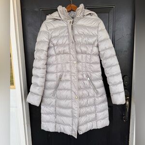 Guess Silver Winter Puffer Coat Medium